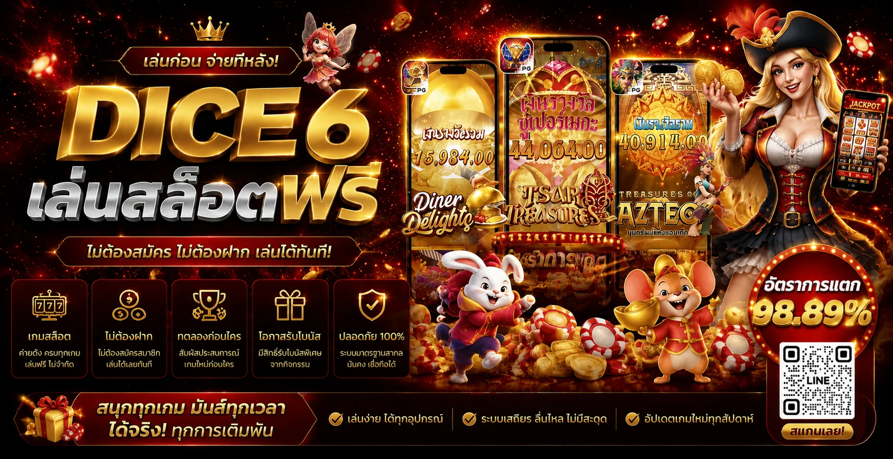 ทดลองเล่น DICE6 ก่อนเริ่มใช้งาน